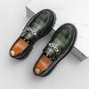 Men Thick Soled Loafers Shoes Slip-on Leather Platform Casual Shoes Comfortable Formal Business Office Shoes Size 38-46