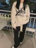 Vintage Round Neck Long Sleeve Loose Plush Sweater for Women - Fall/Winter Casual Korean Style