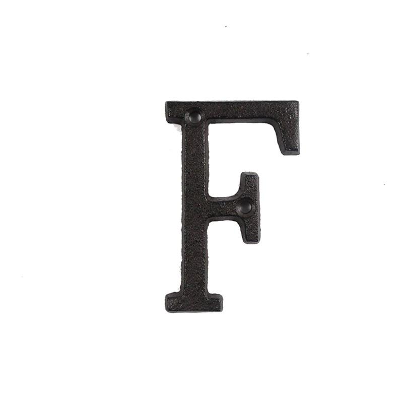 ??? Metal Letters Numbers Cast Iron Decoration House Sign Doorplate DIY Cafe Wall