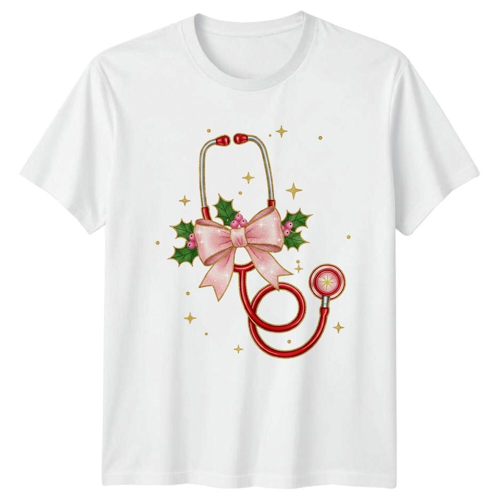 Stethoscope Christmas Medical Healthcare Unisexs Unisexs Graphic Tee Shirt S