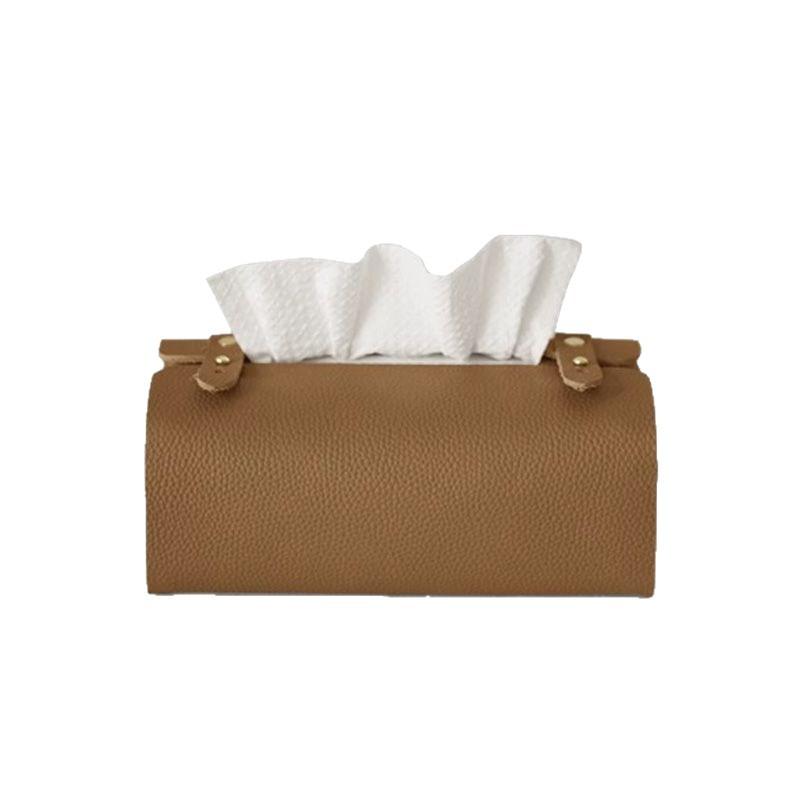 Tissue Box PU Leather Creative Desktop Paper Storage Box