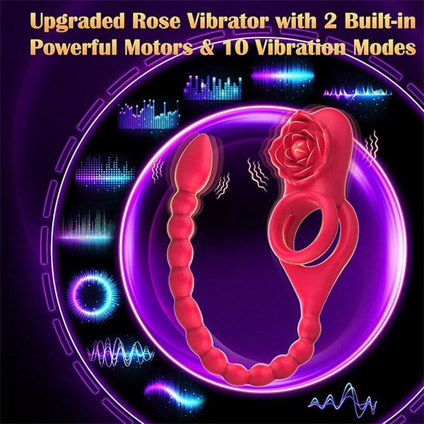 Vibrating Penis Ring, Cock Ring Remote Control G Spot Vibrator Prostate Massager 10 Vibration Modes Stimulator Sex Toys for Men Women