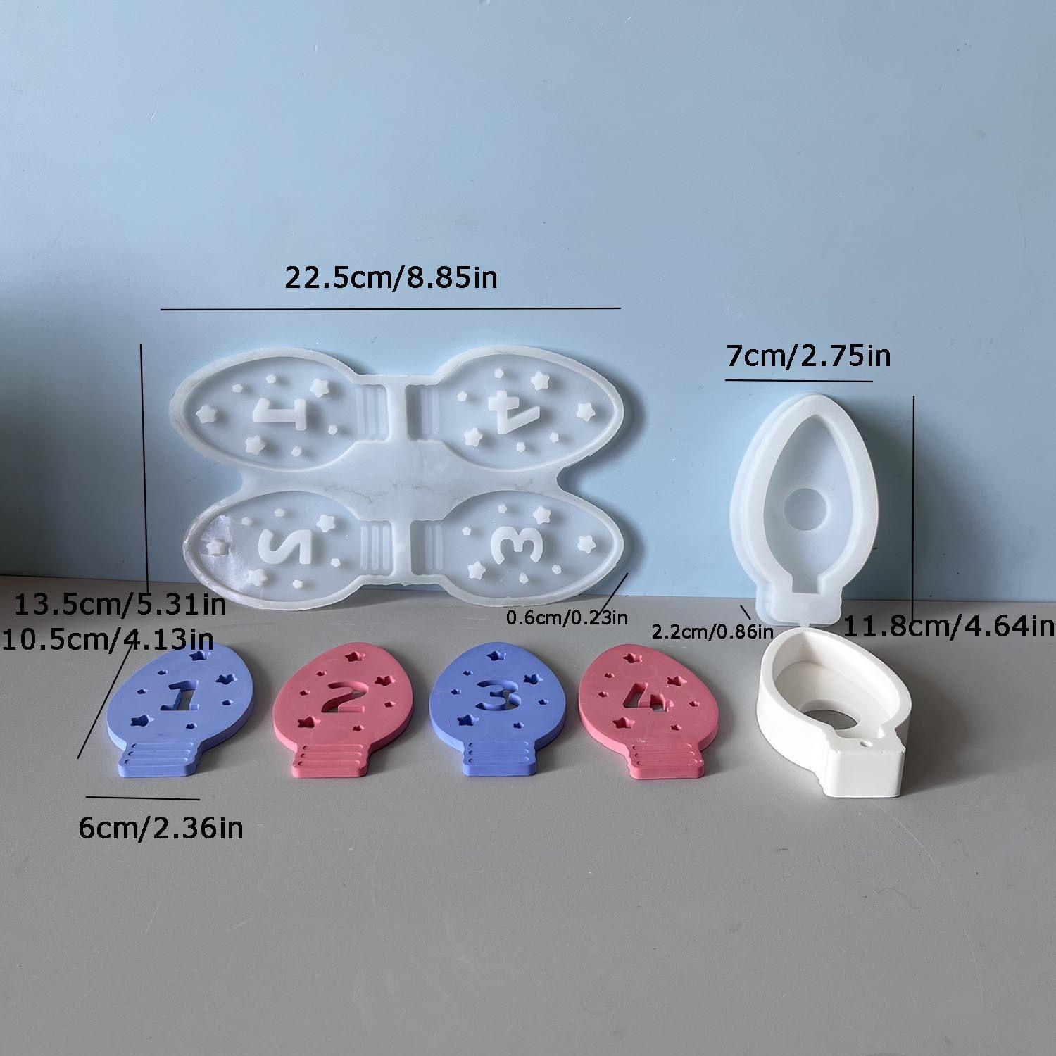 

Festival Decoration Molds Lightweight Christmas Digital Bulb Molds Gypsum Resin Molds Decorative For Christmas Decoration Home білий