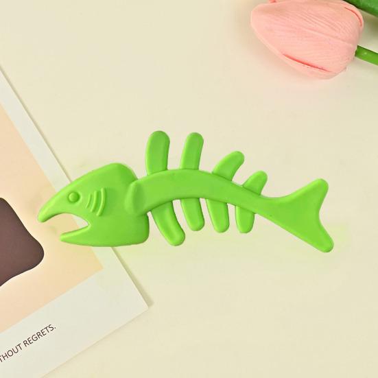 Gumová hračka pro psy Yousheng TPR na broušení zubů Design rybích kostí Odolná proti kousnutí odolná proti kousnutí, elastická žvýkací kost pro psy