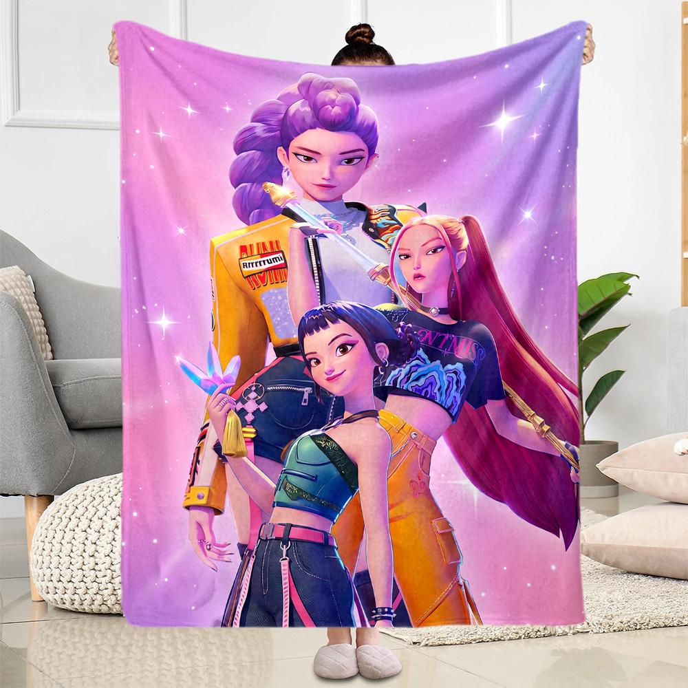 Colorful Fashion Friends Blanket Durable Comfort Perfect for Couch Bed Office Chair All-Season Use Stylish Decor
