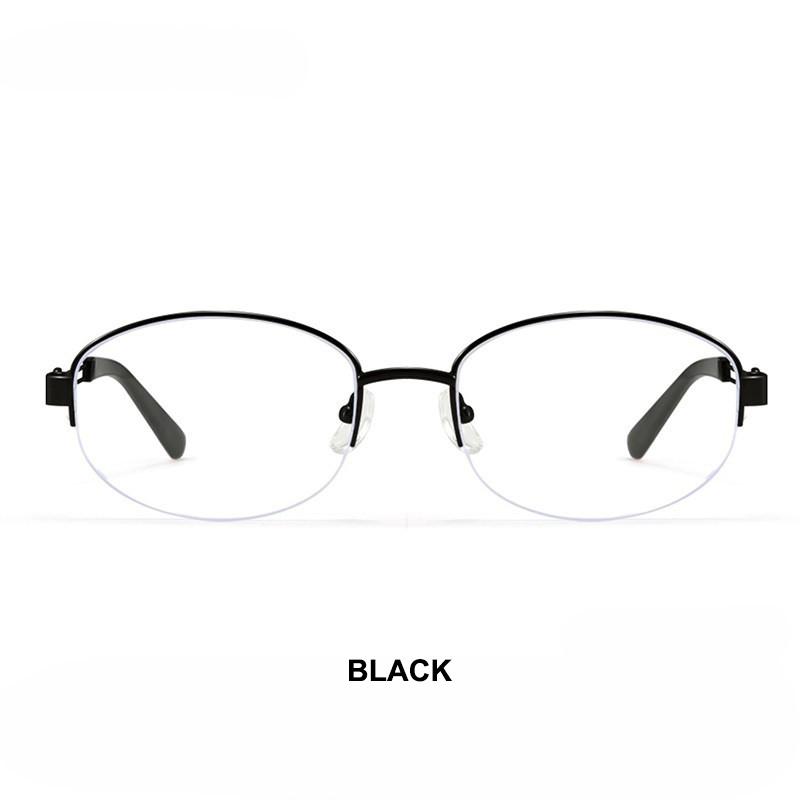 New Luxury Design Titanium Glasses Frame Elliptical Semi-Rimless Elegant Eyeglasses Retro And Fashionable Women's Eyewear