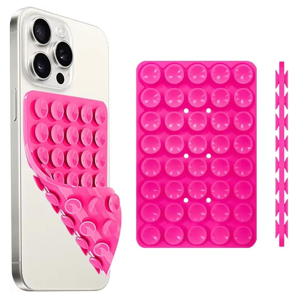 Silicone Suction Cup Phone Case Holder Double-Sided Hands Free Strong Grip Holder For Phone Selfies And Videos