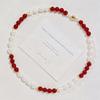 Natural Freshwater Pearl Chalcedony Design Necklace Collarbone Chain Sweater Chain