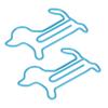 100pcs Dog Shaped Paper Clips Slip Resistance Exquisite Cute Paper Clips for School  