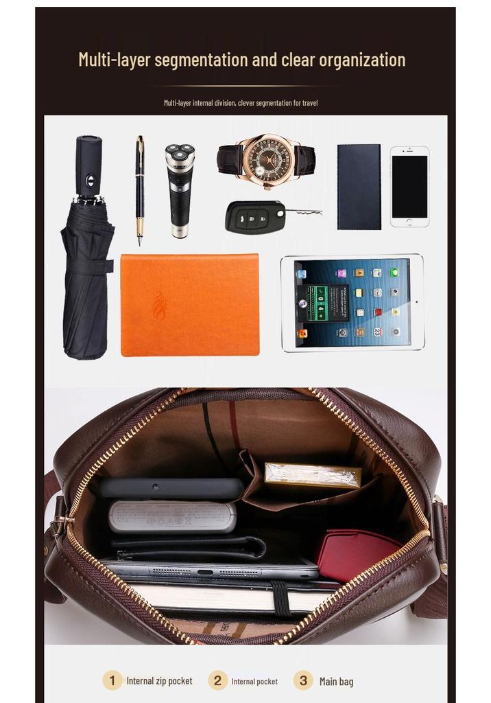 Kangaroo Men's Crossbody Bag - Single Shoulder Bag for Business Travel and Casual Wear