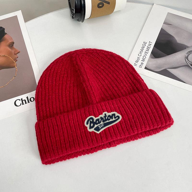 Hat Women's Autumn and Winter Large Head Circumference Knitted Hat Warm Ear Protection Woolen Hat Showing Face Small Pullover Cold Hat