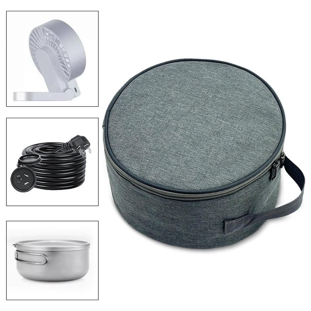 Foldable Fan Storage Bag Portable Camping Gear Organizer Dustproof Makeup Bag