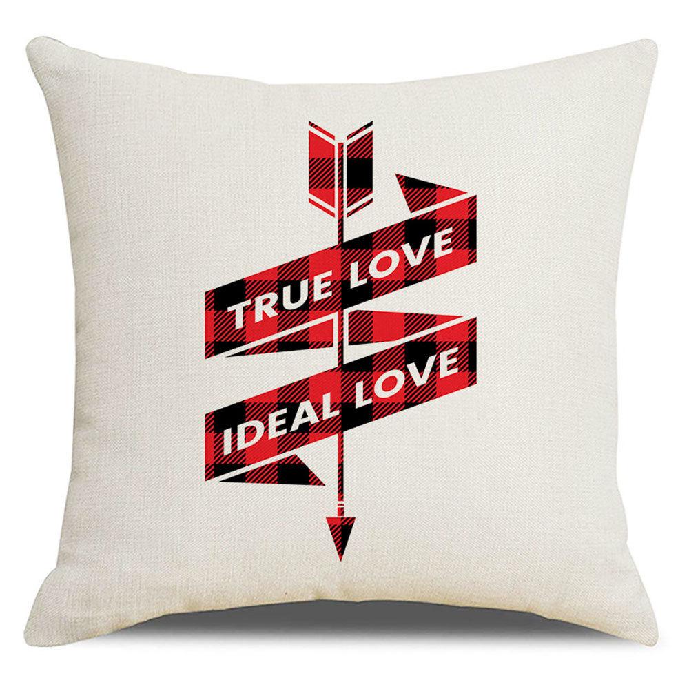 Valentine's Day Pillow Cover New Letter Love Sofa Cushion Cover Short Plush Cushion Pillow
