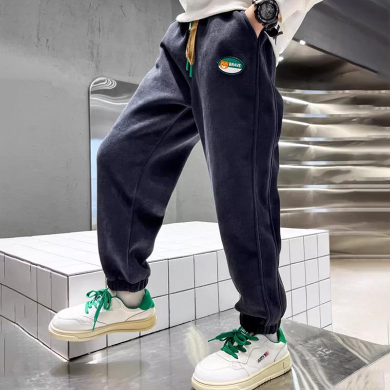Boys' Corduroy Autumn 2024 Korean-Style Casual Sweatpants