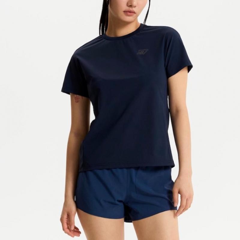 New Balance Frozen Tricot Short Sleeve Tee Women S B1 Nbnef35502 10 19 59