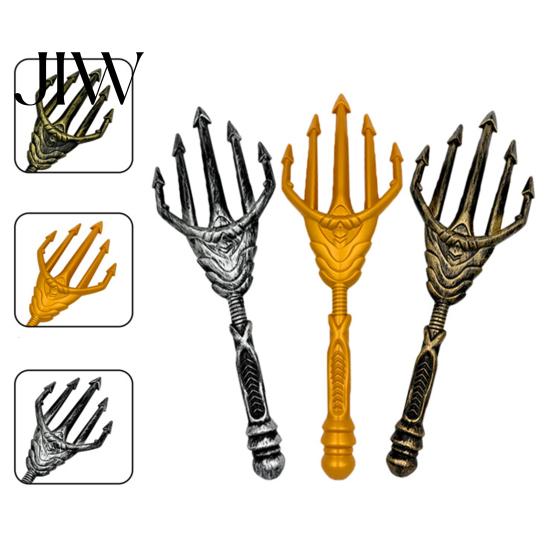 Durable Cosplay Spear Halloween Five-pronged Toy, Lightweight Handheld Plastic Five-tined Toy Fork, Weapon Props for Costume Party Stage Performance