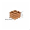 4 Compartment Organizer With Dividers Woven Rattan Basket Versatile Divided Storage for