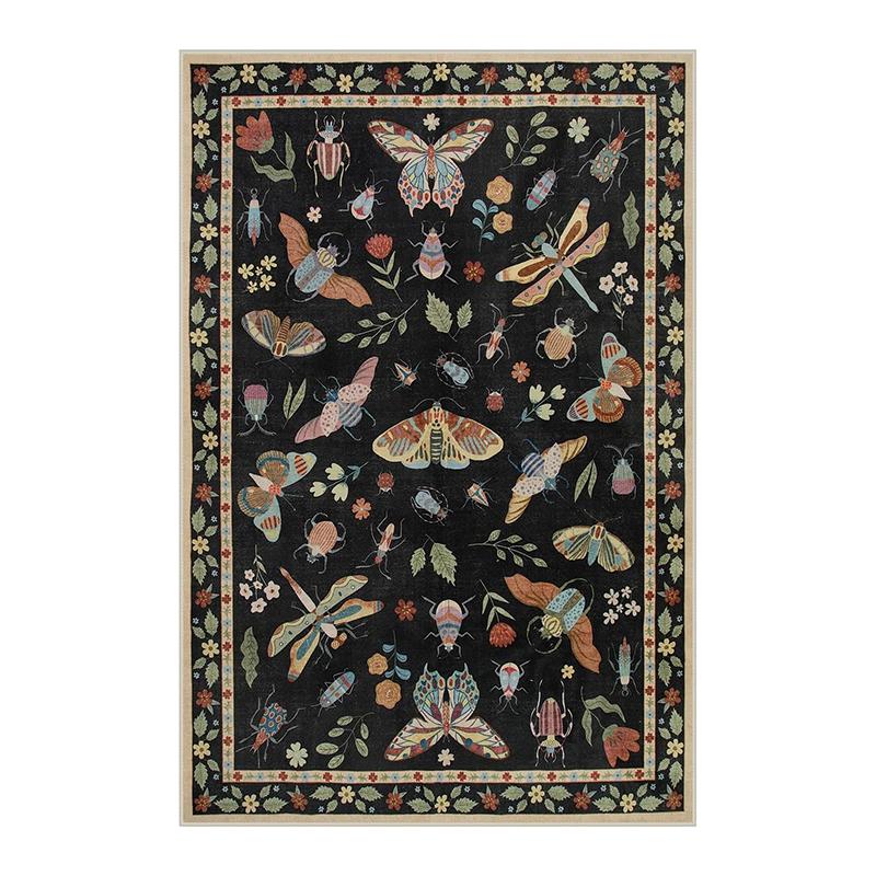Rug for Living Room Carpet Large Size Bedroom Bedside Floor Mat Green Insect Carpets Tropical Rainforest Home Decoration Rugs