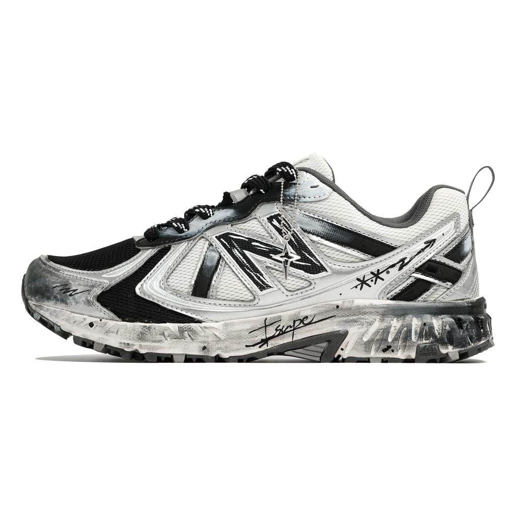 New Balance NB 410 V5 Cushioning Abrasion Resistant Low top Running Shoes Unisex Silver Black MT410KM5(Team113-S-BOX)