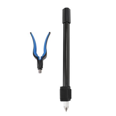 Ground Fishing Rod Holder ABS TPR Rubber Wrapped Fishing Pole Bracket with Telescope Aluminum Alloy