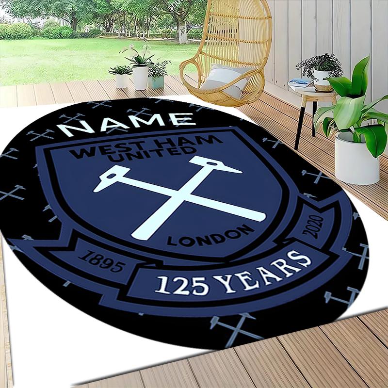 Custom Name Chelsea FC Crest Carpet Rug Customizable Soft Washable Anti-Slip Home Living Room Sofa Mats Personalized Rug. 0909218