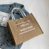 Large Capacity Linen Shoulder Bag for Women's New Ethnic Style Fashion Handbag KTB