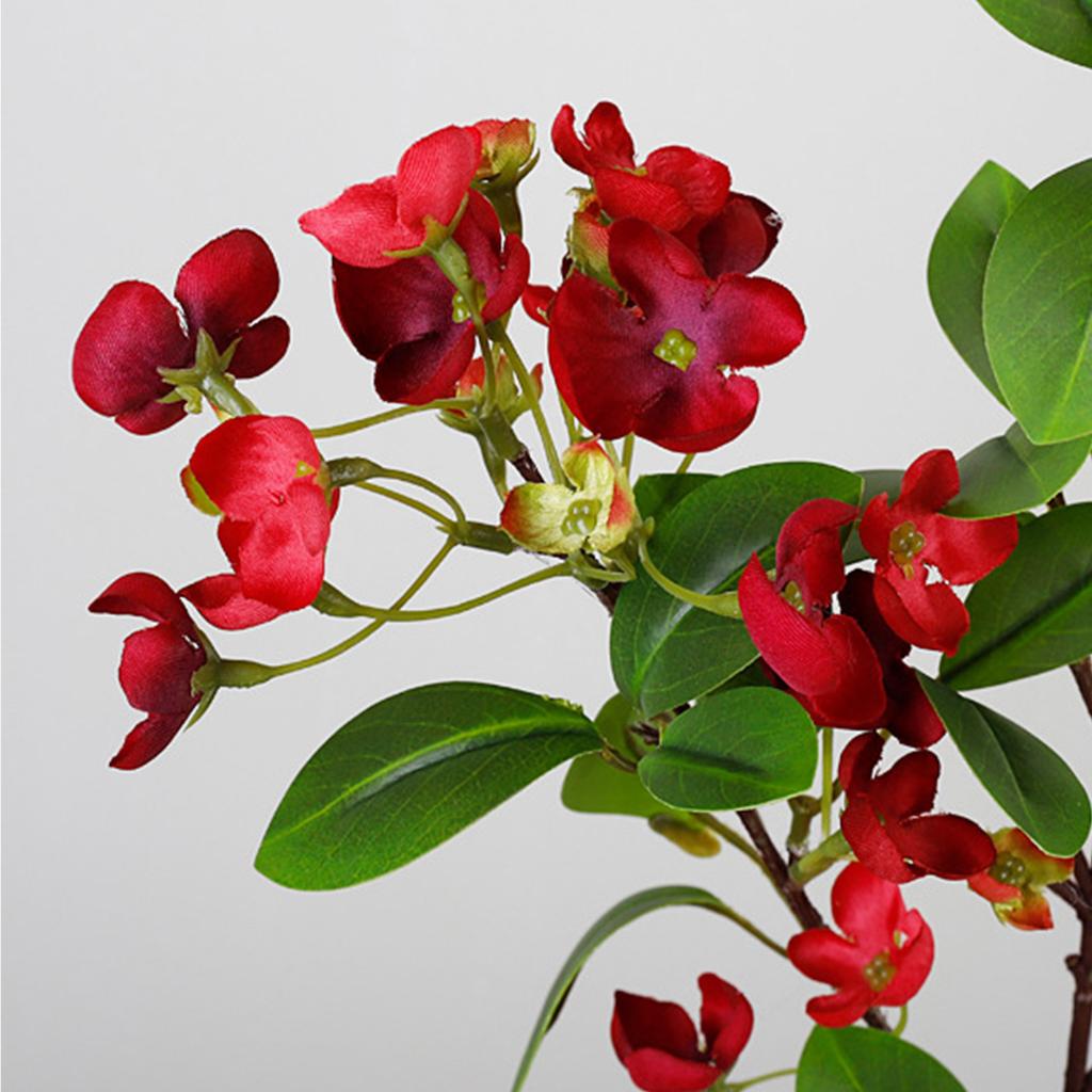 Hydrangea Simulation Flower Long Lasting Artificial Hydrangea Flower Decoration for Home Red