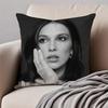 Talented Beautiful Actress MMillie Bobby Brown Cushion Cover Pillowcase Antidustmite Invisible Zipper Short Plush Sofa Cushion