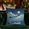 Christmas Cute Cartoon Pillow Covers Pattern Cushion Cover Suitable for Sofa Bedroom Car Pillow Cover