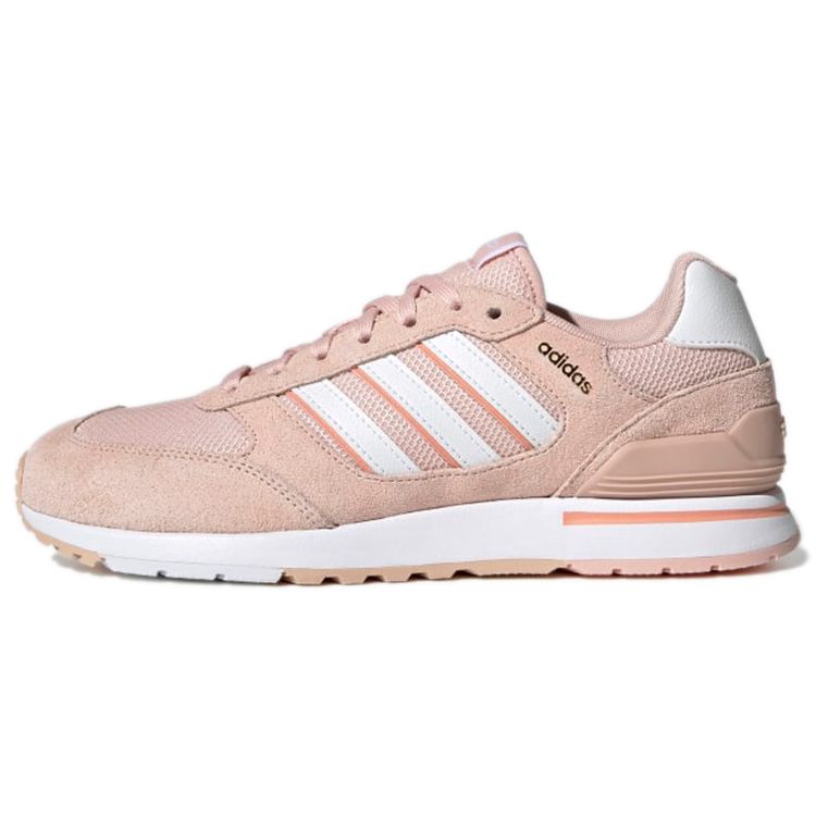 Adidas Neo Run 80s Comfortable Versatile Fabric Non-Slip Wear-Resistant Breathable Low-Top Running Shoes Women Sneaker Pink White GZ8165