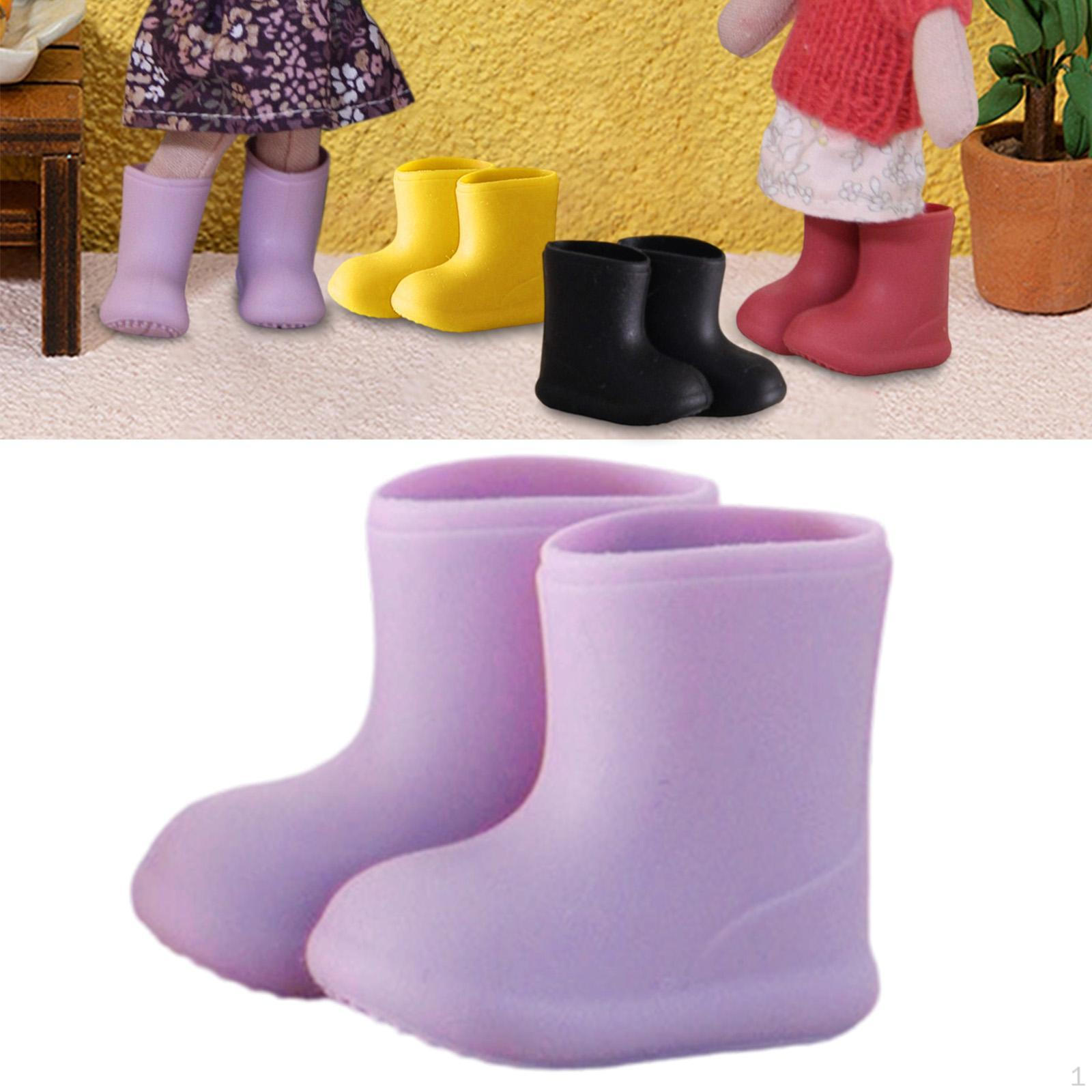 

Кукольные резиновые сапоги обувь кукольные аксессуары силиконовые мягкие для 1/12 BJD стильный реквизит для фото стабильные фиолетовый