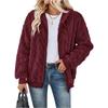 Women's Fashion Long Sleeve Solid Color Hooded Sweatshirt Jacket