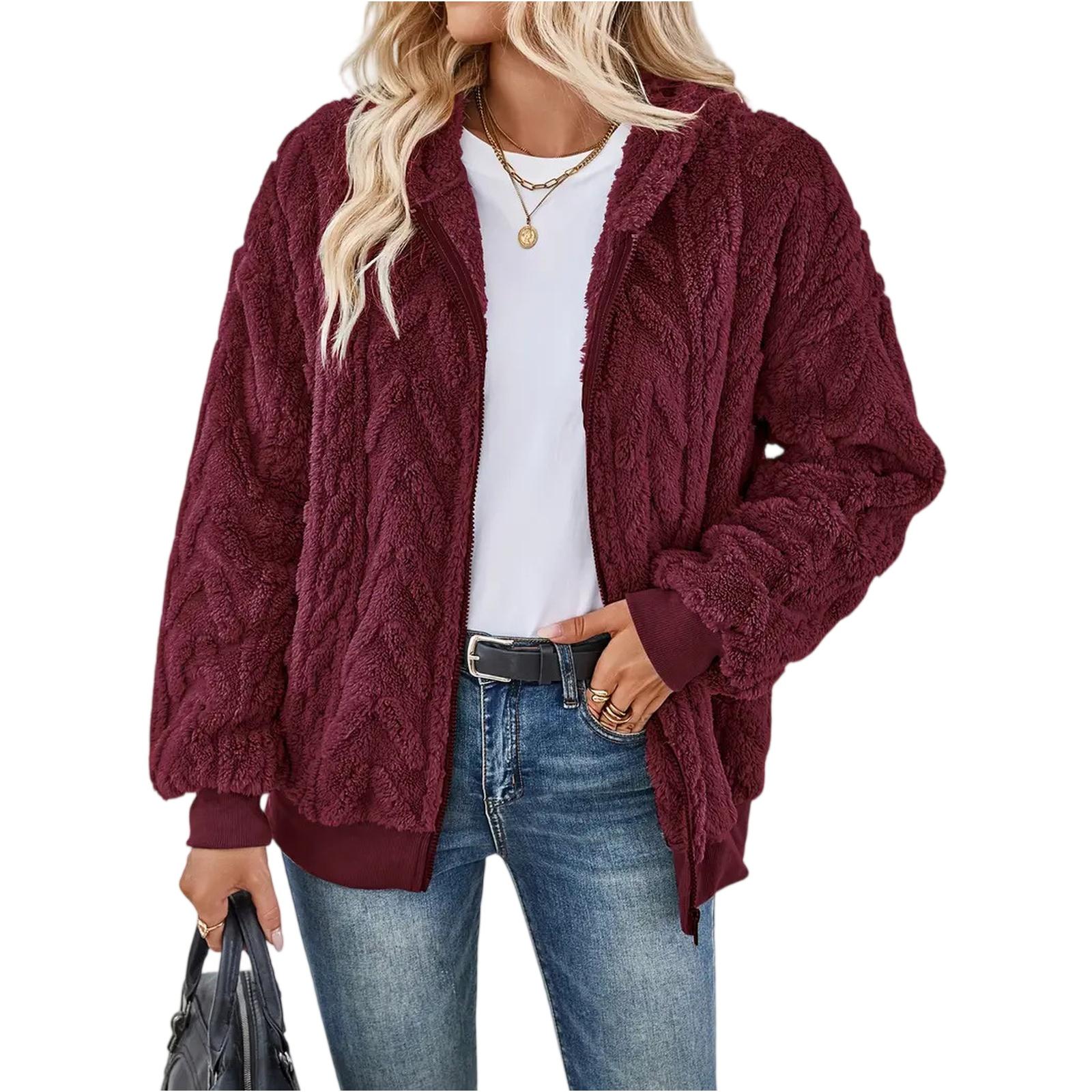 

Женская модная толстовка с капюшоном и длинными рукавами, однотонная куртка XL винный