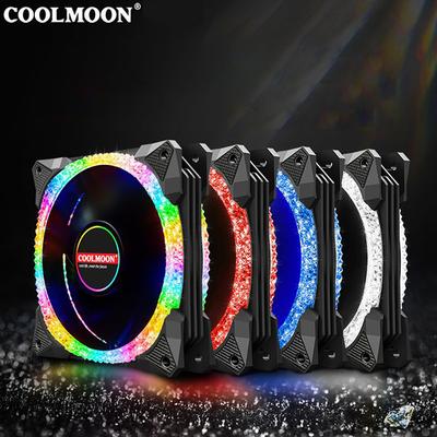 Ventoinha de Refrigeração LED 120mm 12CM RGB Dissipador de Calor Arco-Íris Ventoinha Silenciosa Diamante Triturado Ventoinha Cooler para Gabinete de PC Dropshipping