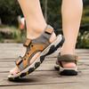 39-47 Men's Sandals Lightweight Casual Leather Shoes Large Size Sandals Camel Sandals for Men