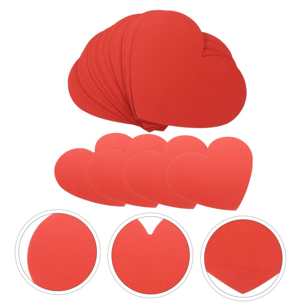 SAFIGLE Heart-Shaped Greeting Cards, 40-Piece Set, 5.9x4.7 Inch, Cardstock Valentine Message Cards, Blank Heart Paper Cutouts, DIY Crafts, Perfect for