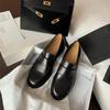 Schafsleder Retro Damen Leder Flachboden Lazy Matt Ein-Pedal Lazy mit Rock Kleine Lederschuhe