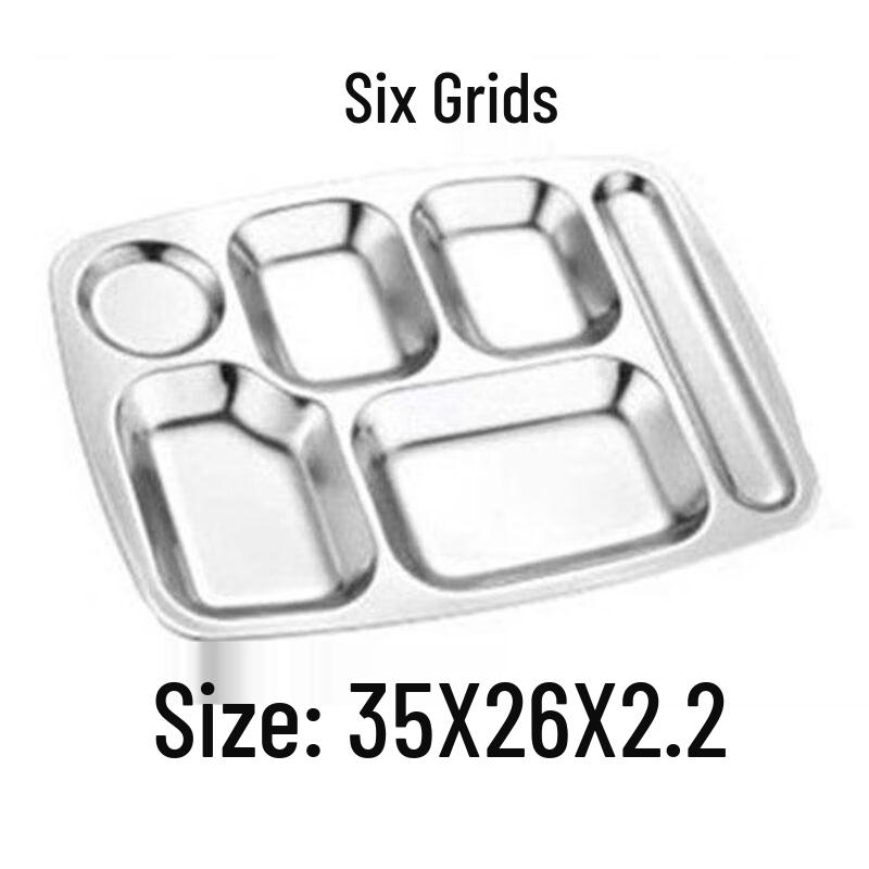 304 Stainless Steel Divided Lunch Tray