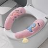 Washable Cartoon Toilet Seat Cover Home Bathroom - Soft Plush Use Zipper Multiple Cute Designs