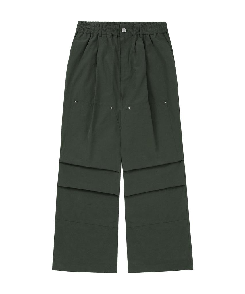 DRAW FIT Detachable Fatigue Wide Pants [Khaki]