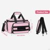 Pink Tool Bag for Women Tote Girls Pouch Ladies Withwith Double Zippers Portable 13 inch