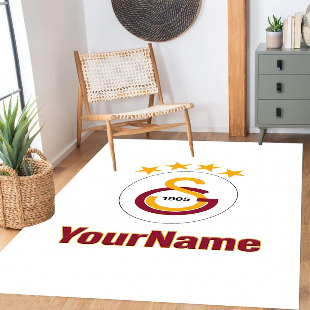 Galatasaray 342 Personalized Name Floor Rug Office Rug Suitable for Kitchen Entryway Bedrooms Outdoor Antislip Carpet Decorate Offices