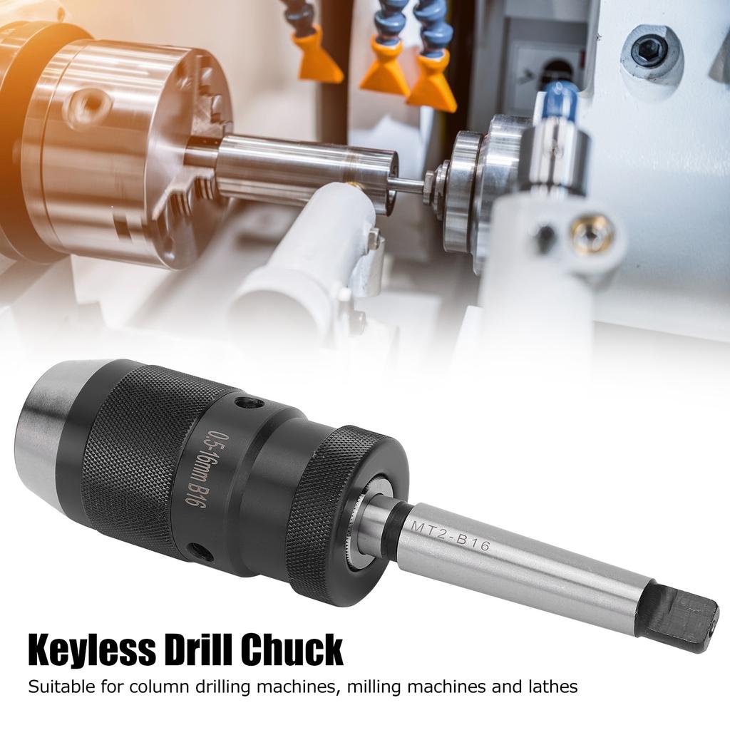 Keyless Drill Chuck Quick Release Morse Taper for Drilling Machine 0.5‑16mm MT2‑B16 Chuck Morse Taper Chuck MT2‑B16 Chuck