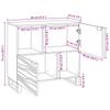 Sideboard Brown 80 x 33 x 75 cm Solid Mango Wood