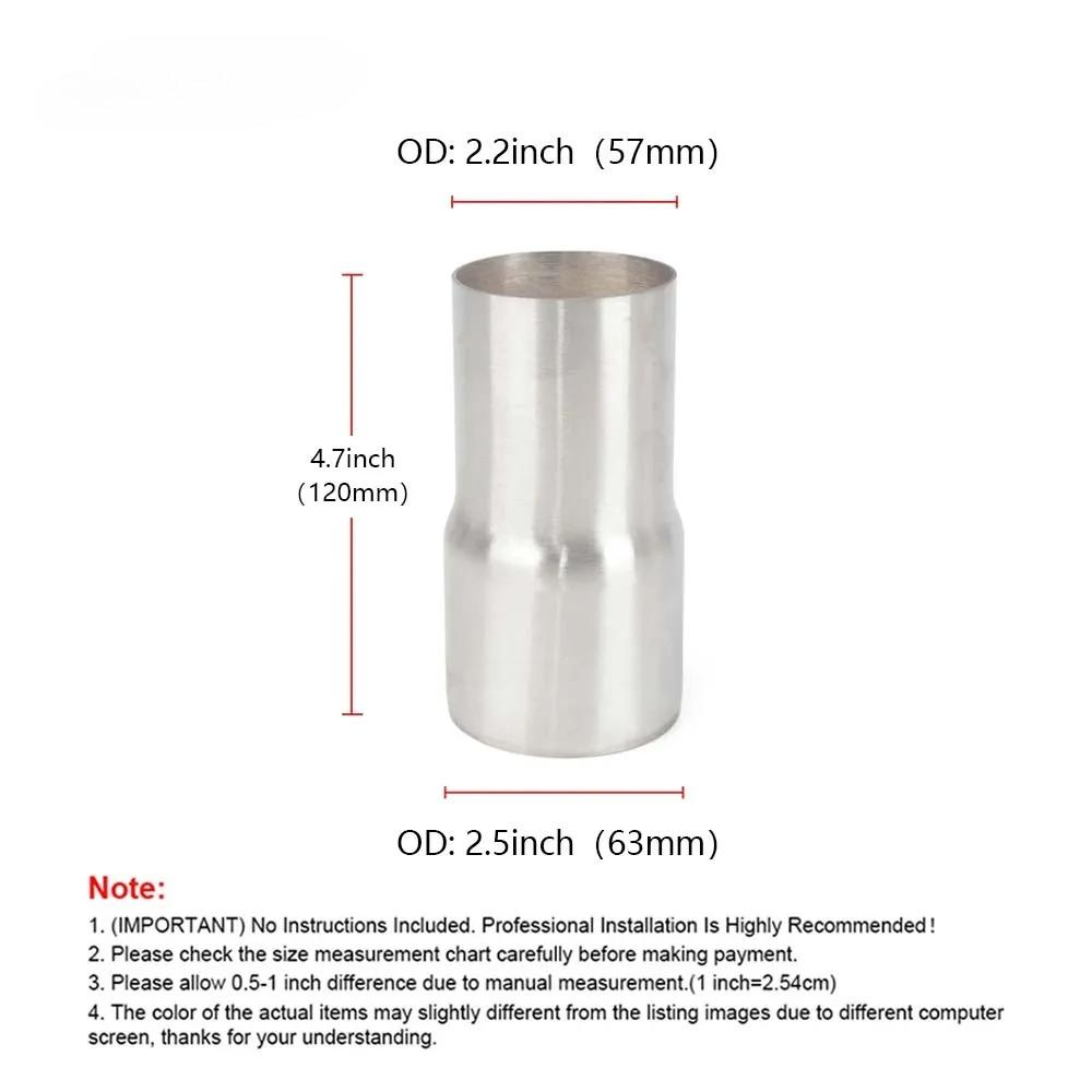 Universal Stainless Steel 51mm 63mm 57mm 76mm Car Exhaust Reducer Connector Pipe Tube Adapter Intake Pipe Connection Joint