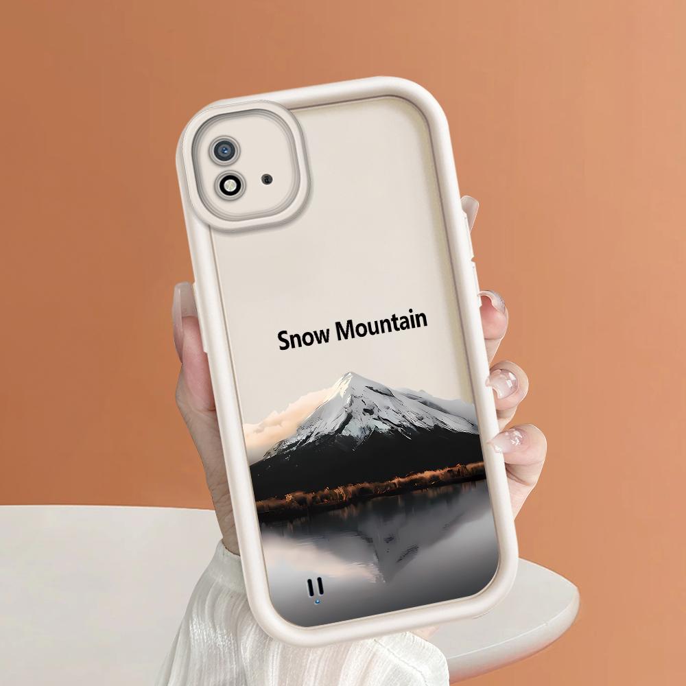 Soft Silicone Square Ladder Printing Pattern Phone Casing Full Cover Camera Shockproof Protection Rubber Case for OPPO Realme