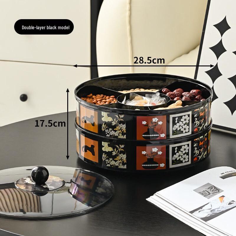 Light Luxury Double-Layer Rotating Dried Fruit Tray