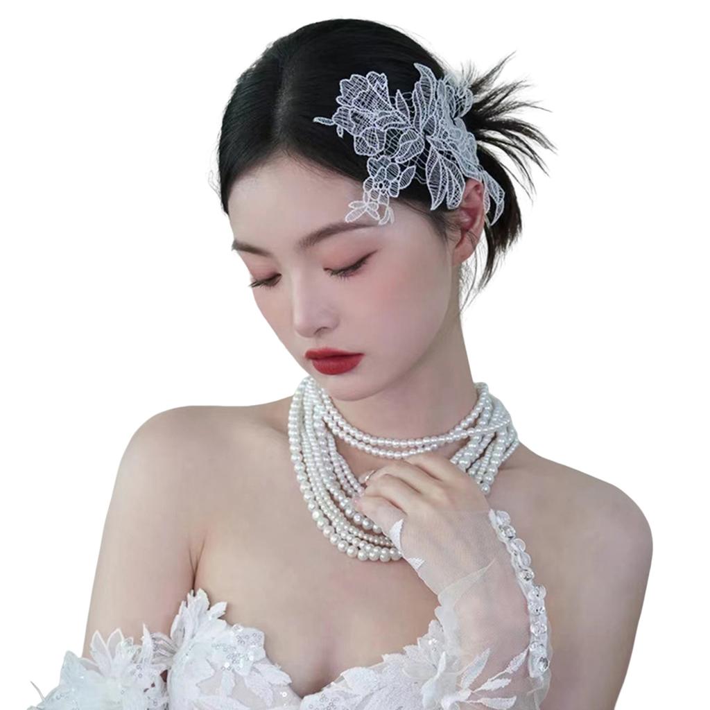 Retro Bride Flower Headwear DIY Handmade Bridal Veil Accessories for Dress Hairstyle Making Tools