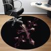 1pc Gothic Cross Office Round Area Rug, Indoor Mat Suitable ForOffice, Under Office Chairs Bedroom Living Room Home Decor T189