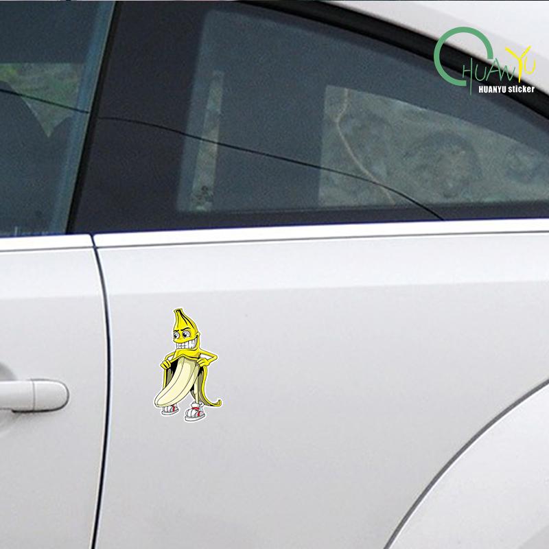 Funny Banana Flasher Peelable Stickers Vinyl Car Sticker Bumper Window Waterproof Decal